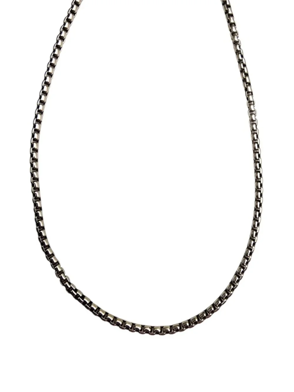 David Yurman Sterling and 14K Yellow Gold 3.5mm Box Chain Necklace 18
